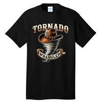 Tornado Wrangler Bold Western Cowboy Graphic Design Tall T-Shirt