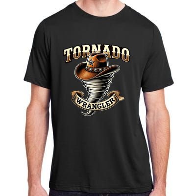 Tornado Wrangler Bold Western Cowboy Graphic Design Adult ChromaSoft Performance T-Shirt