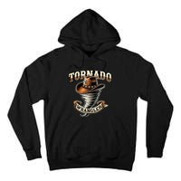 Tornado Wrangler Bold Western Cowboy Graphic Design Tall Hoodie