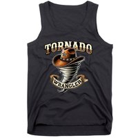 Tornado Wrangler Bold Western Cowboy Graphic Design Tank Top