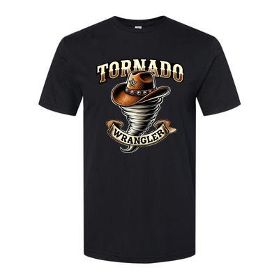 Tornado Wrangler Bold Western Cowboy Graphic Design Softstyle CVC T-Shirt