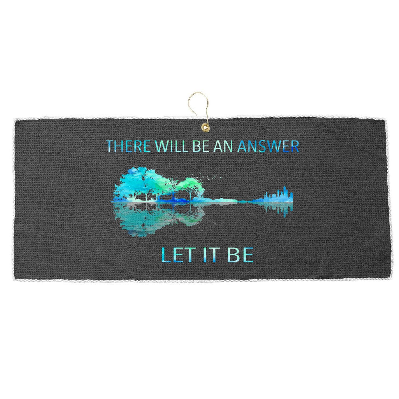 There Will Be An Answer Let It Be Large Microfiber Waffle Golf Towel