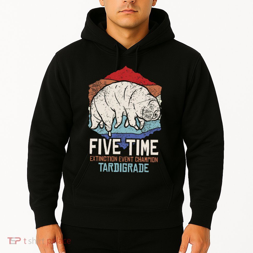 Tardigrade Water Bear Extinction Event Champion Print Hoodie