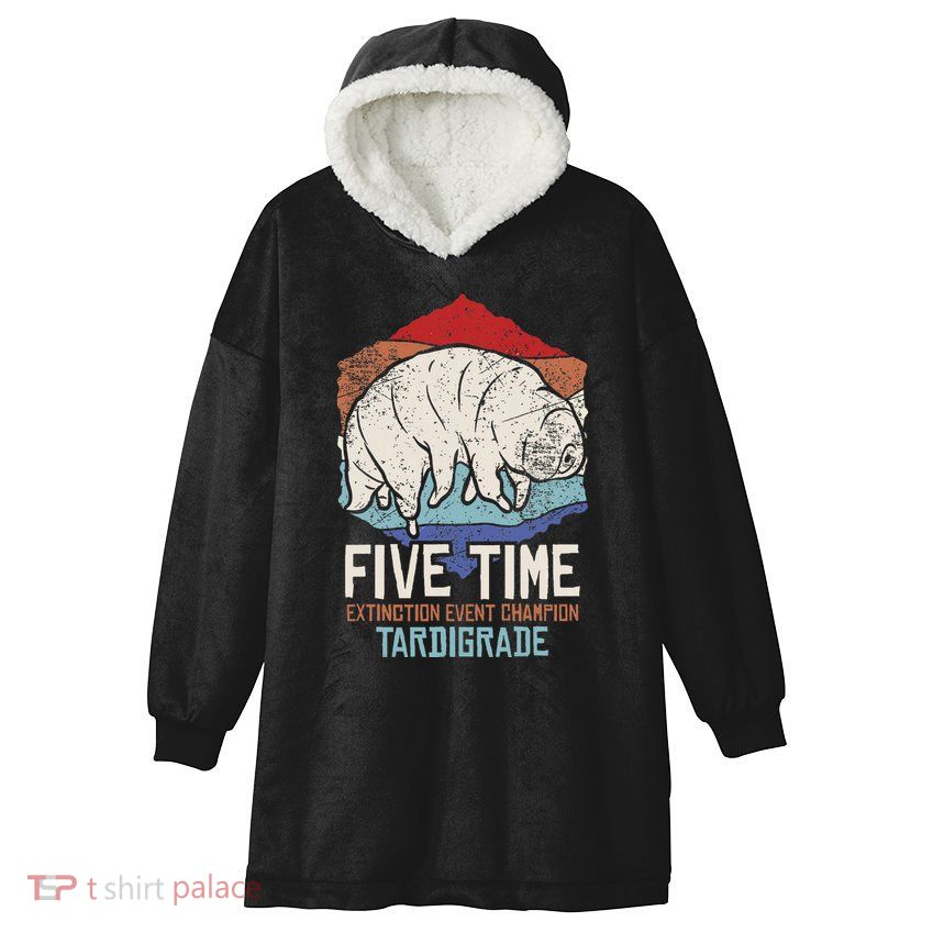 Tardigrade Water Bear Extinction Event Champion Print Hooded Wearable Blanket