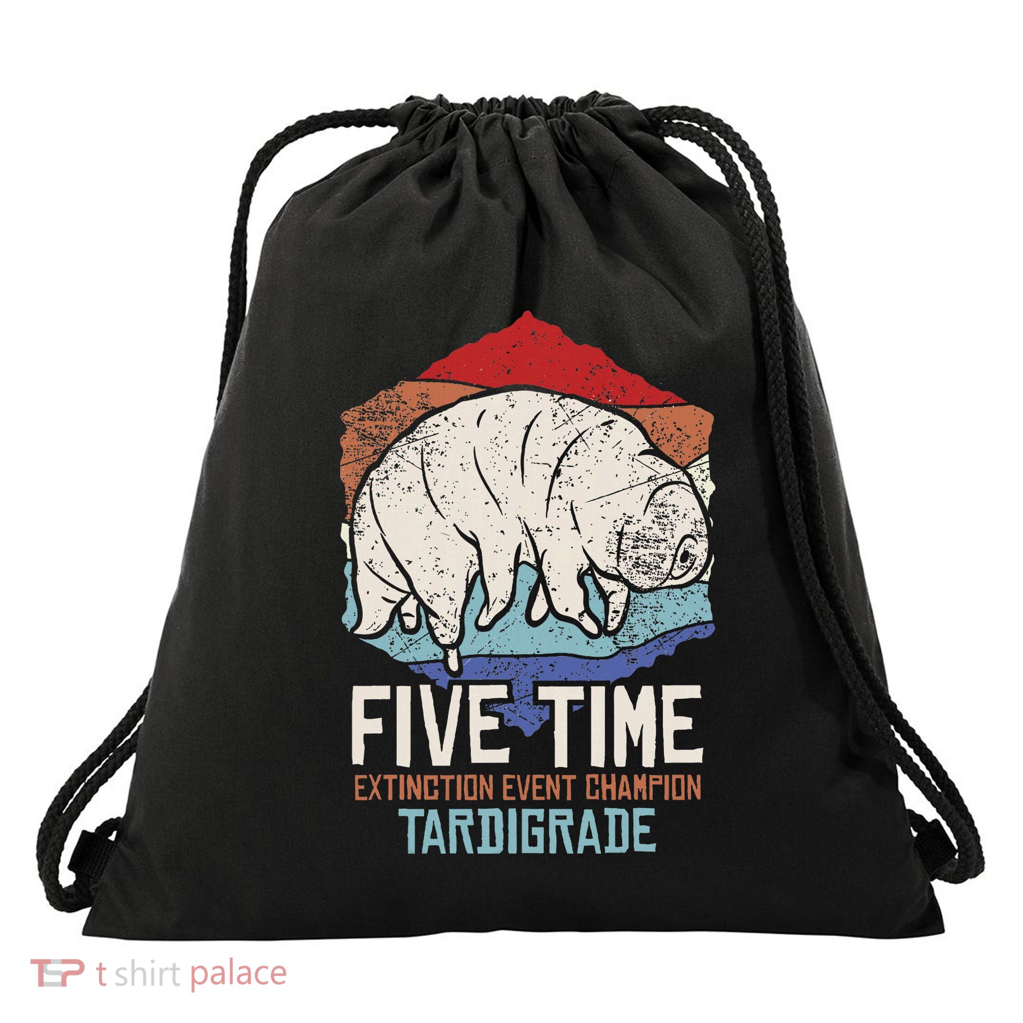 Tardigrade Water Bear Extinction Event Champion Print Drawstring Bag