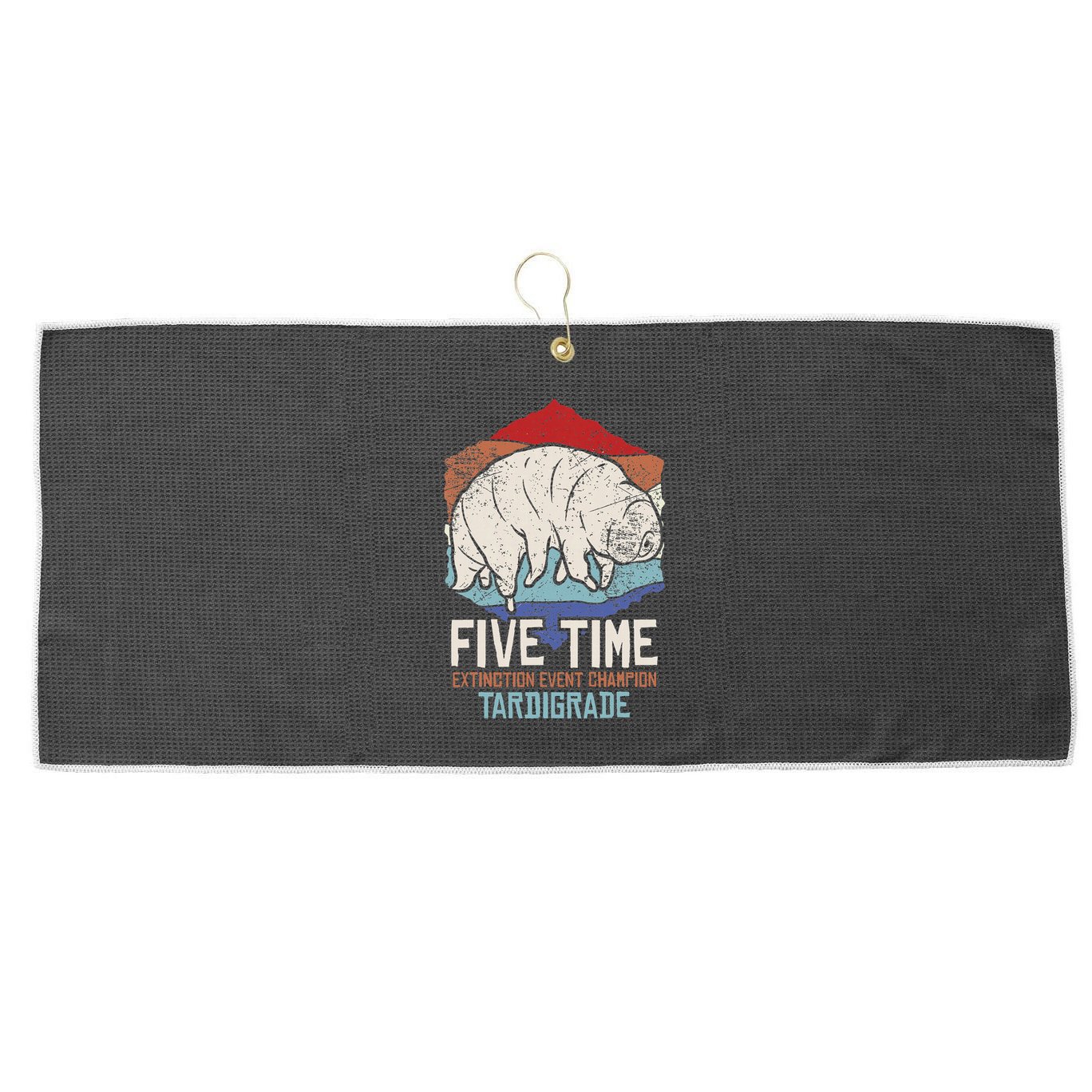 Tardigrade Water Bear Extinction Event Champion Print Large Microfiber Waffle Golf Towel