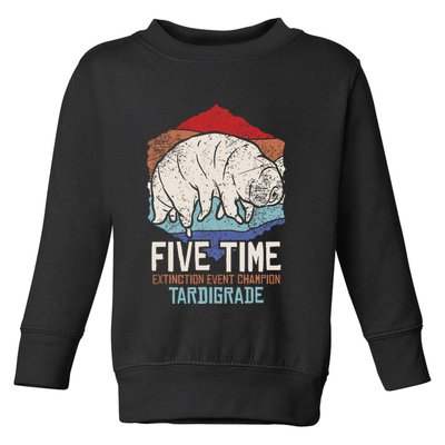 Tardigrade Water Bear Extinction Event Champion Print Toddler Sweatshirt