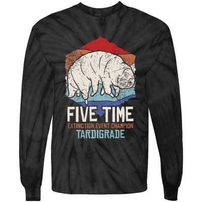 Tardigrade Water Bear Extinction Event Champion Print Tie-Dye Long Sleeve Shirt