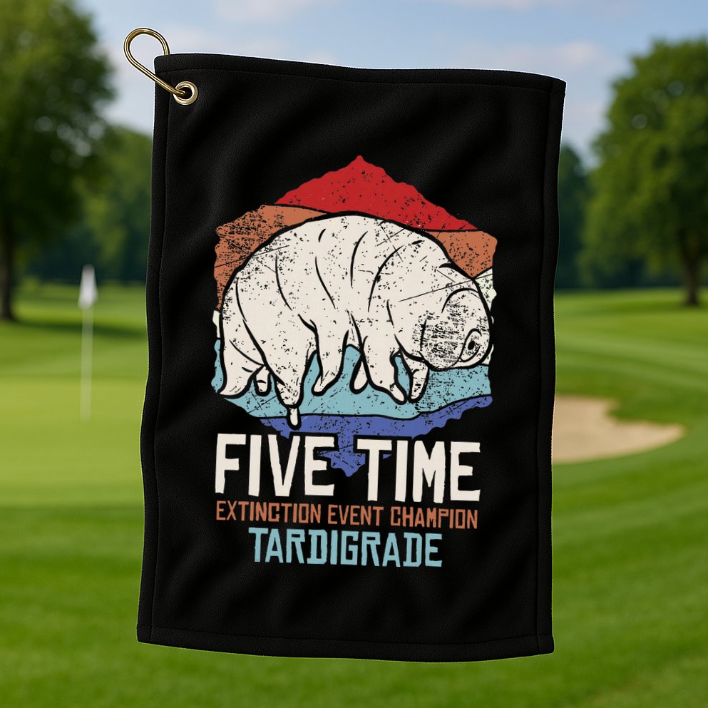 Tardigrade Water Bear Extinction Event Champion Print Golf Towel