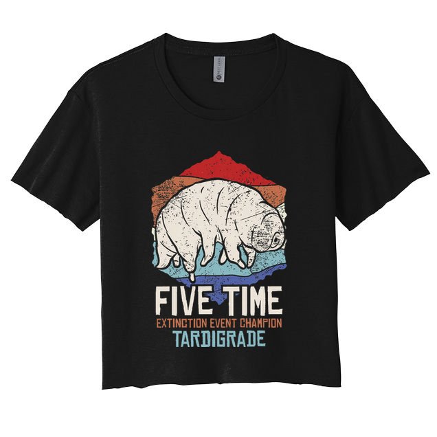 Tardigrade Water Bear Extinction Event Champion Print Crop Top