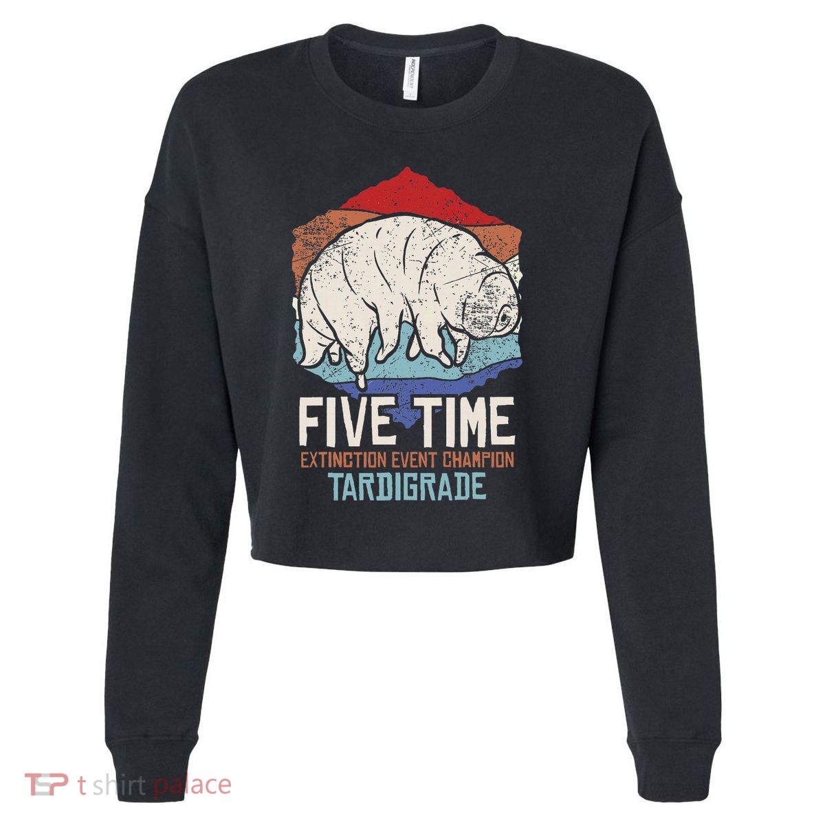 Tardigrade Water Bear Extinction Event Champion Print Cropped Pullover Crew