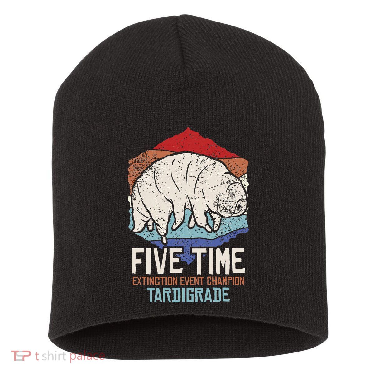 Tardigrade Water Bear Extinction Event Champion Print Short Acrylic Beanie