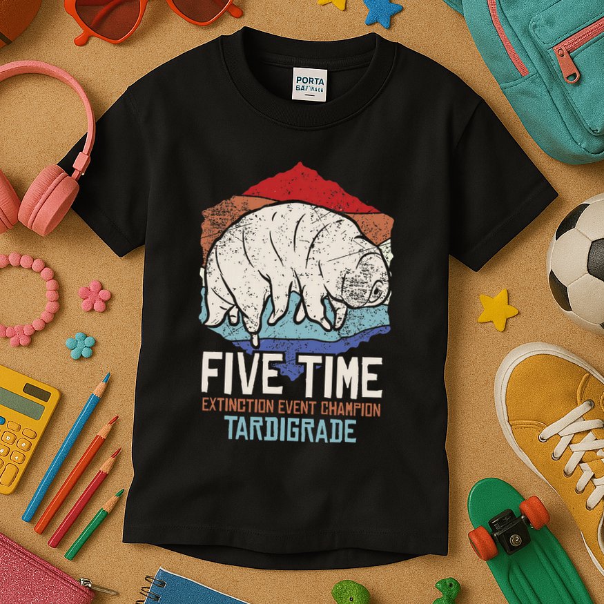 Tardigrade Water Bear Extinction Event Champion Print Kids T-Shirt