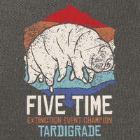 Tardigrade Water Bear Extinction Event Champion Print Cotton Canvas Backpack
