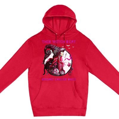 This Witch Beat Breast Cancer Once Awareness Witch Night Premium Pullover Hoodie