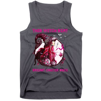 This Witch Beat Breast Cancer Once Awareness Witch Night Tank Top