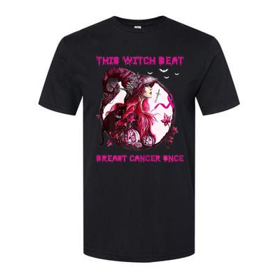 This Witch Beat Breast Cancer Once Awareness Witch Night Softstyle® CVC T-Shirt