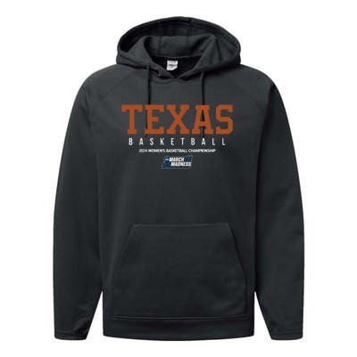 Texas Women’S Basketball 2024 Tournament Performance Fleece Hoodie