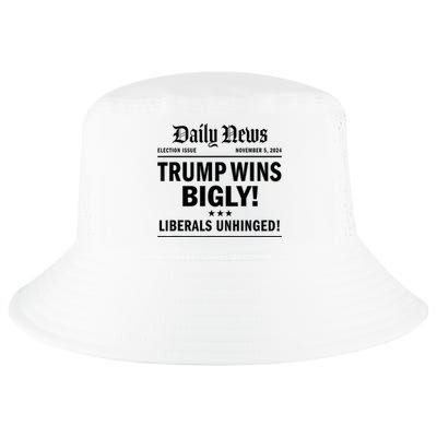 Trump Wins Bigly Headline Trump Wins 2024 Trump Victory Cool Comfort Performance Bucket Hat