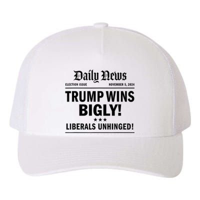 Trump Wins Bigly Headline Trump Wins 2024 Trump Victory Yupoong Adult 5-Panel Trucker Hat