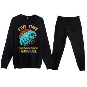 Tardigrade Water Bear Extinction Event Champion Microbiology Premium Crewneck Sweatsuit Set