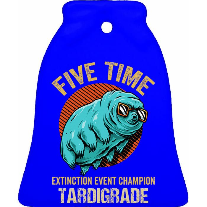 Tardigrade Water Bear Extinction Event Champion Microbiology Ceramic Bell Ornament