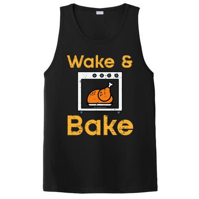 Thanksgiving Wake Bake Turkey Day Fall Chef Mom PosiCharge Competitor Tank