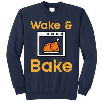 Thanksgiving Wake Bake Turkey Day Fall Chef Mom Sweatshirt