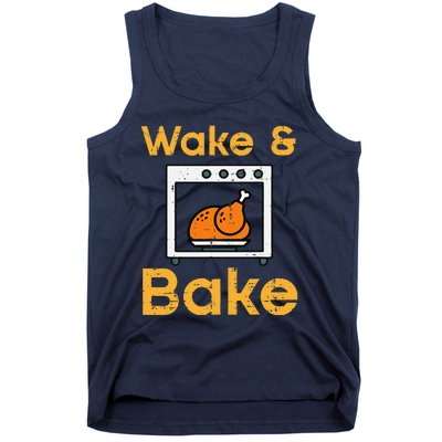 Thanksgiving Wake Bake Turkey Day Fall Chef Mom Tank Top