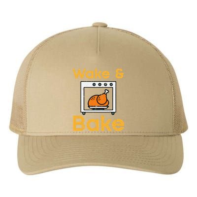 Thanksgiving Wake Bake Turkey Day Fall Chef Mom Yupoong Adult 5-Panel Trucker Hat