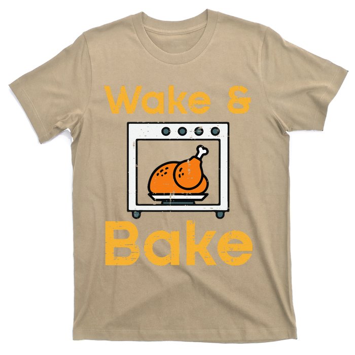 Thanksgiving Wake Bake Turkey Day Fall Chef Mom T-Shirt