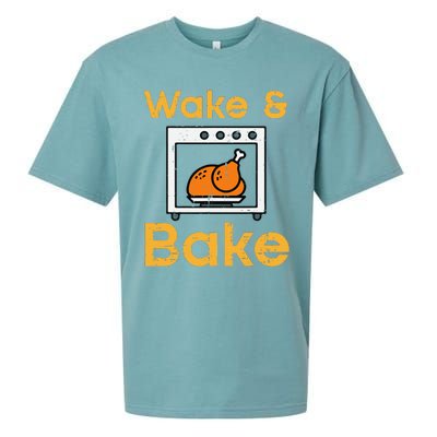 Thanksgiving Wake Bake Turkey Day Fall Chef Mom Sueded Cloud Jersey T-Shirt