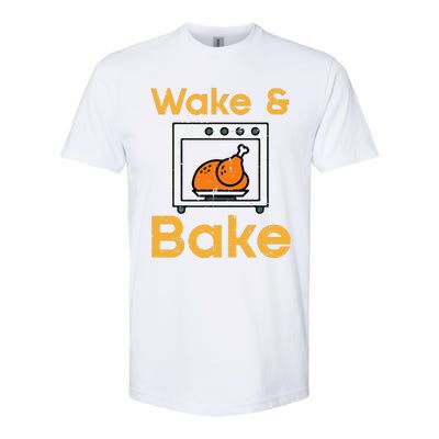 Thanksgiving Wake Bake Turkey Day Fall Chef Mom Softstyle CVC T-Shirt