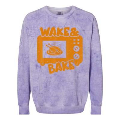 Turkey Wake Bake Feast Meal Dinner Thanksgiving Chef Colorblast Crewneck Sweatshirt