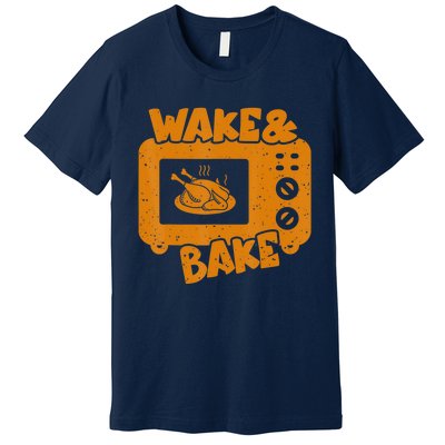 Turkey Wake Bake Feast Meal Dinner Thanksgiving Chef Premium T-Shirt