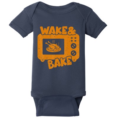 Turkey Wake Bake Feast Meal Dinner Thanksgiving Chef Baby Bodysuit