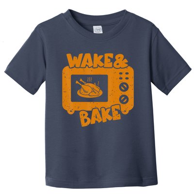 Turkey Wake Bake Feast Meal Dinner Thanksgiving Chef Toddler T-Shirt