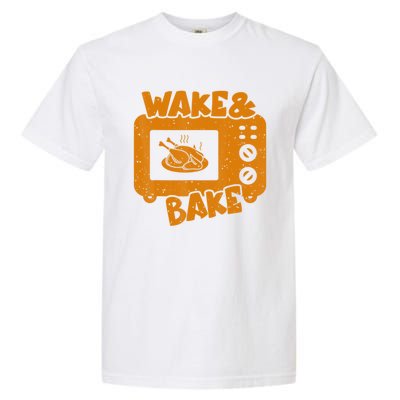 Turkey Wake Bake Feast Meal Dinner Thanksgiving Chef Garment-Dyed Heavyweight T-Shirt