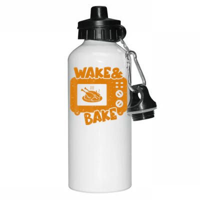 Turkey Wake Bake Feast Meal Dinner Thanksgiving Chef Aluminum Water Bottle