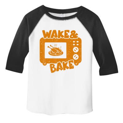 Turkey Wake Bake Feast Meal Dinner Thanksgiving Chef Toddler Fine Jersey T-Shirt