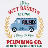 The Wet Bandits Est 1990 Plumbing Co Home Alone Christmas Xmas Holiday Tall T-Shirt