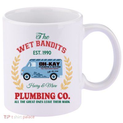 The Wet Bandits Est 1990 Plumbing Co Home Alone Christmas Xmas Holiday 11oz C Handle Ceramic Mug