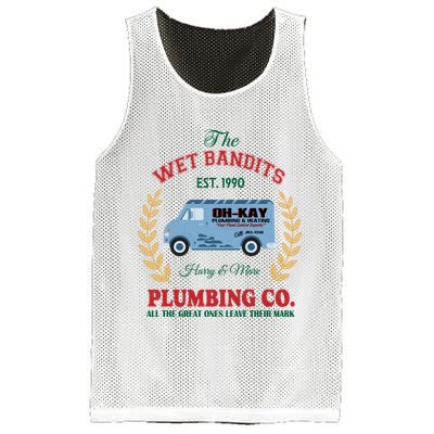 The Wet Bandits Est 1990 Plumbing Co Home Alone Christmas Xmas Holiday Mesh Reversible Basketball Jersey Tank