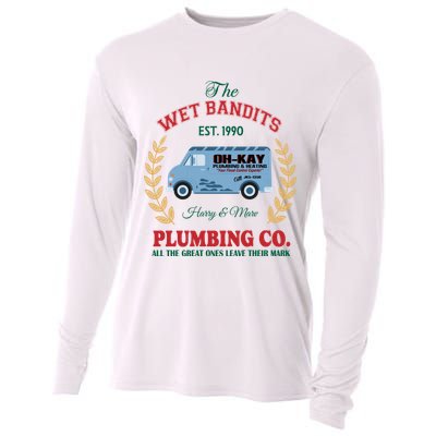The Wet Bandits Est 1990 Plumbing Co Home Alone Christmas Xmas Holiday Cooling Performance Long Sleeve Crew