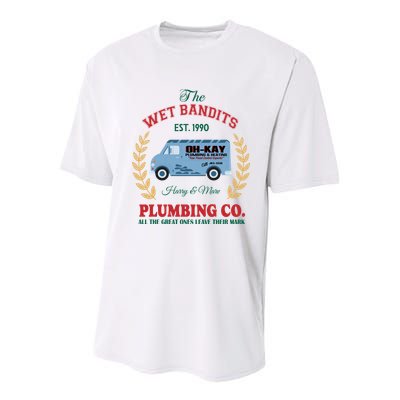 The Wet Bandits Est 1990 Plumbing Co Home Alone Christmas Xmas Holiday Youth Performance Sprint T-Shirt