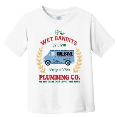 The Wet Bandits Est 1990 Plumbing Co Home Alone Christmas Xmas Holiday Toddler T-Shirt