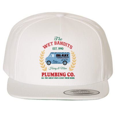 The Wet Bandits Est 1990 Plumbing Co Home Alone Christmas Xmas Holiday Wool Snapback Cap