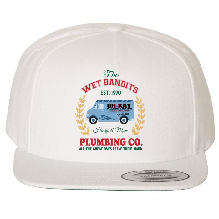 The Wet Bandits Est 1990 Plumbing Co Home Alone Christmas Xmas Holiday Wool Snapback Cap