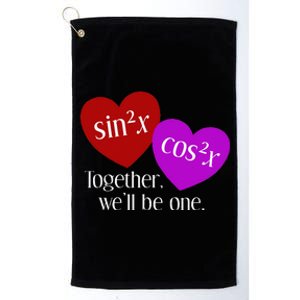 Together We'll Be One Nerdy Math Valentine's Day Platinum Collection Golf Towel