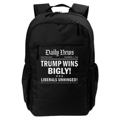 Trump Wins Bigly Headline Trump Wins 2024 Trump Won Daily Commute Backpack